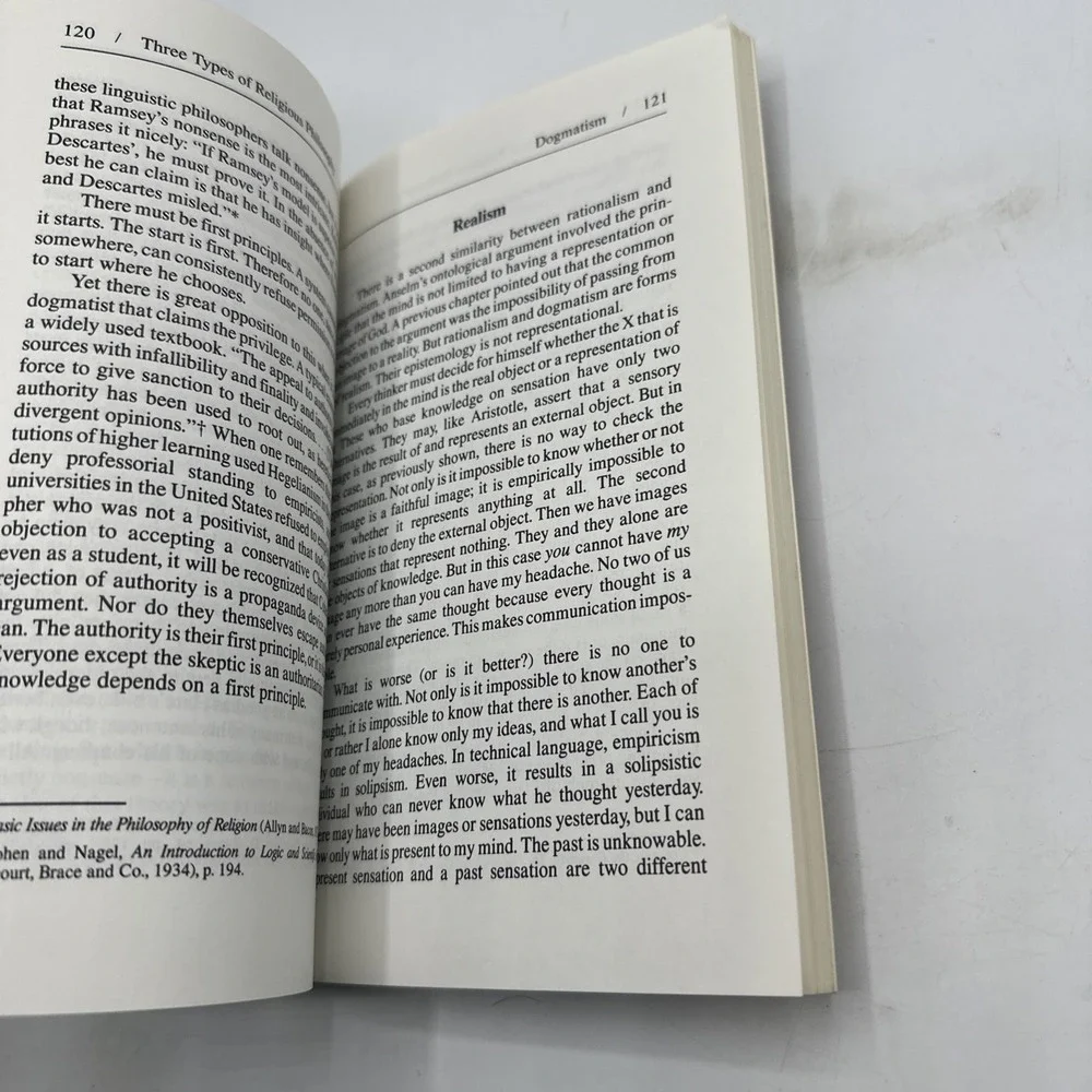 Three Types of Religious Philosophy (Trinity Papers No. 21) Paperback 1989